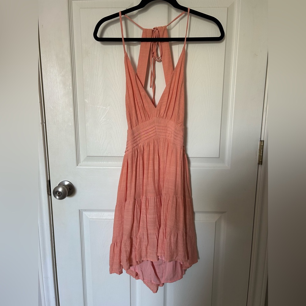 Hello Molly peach summer dress, new with tags, open back dress